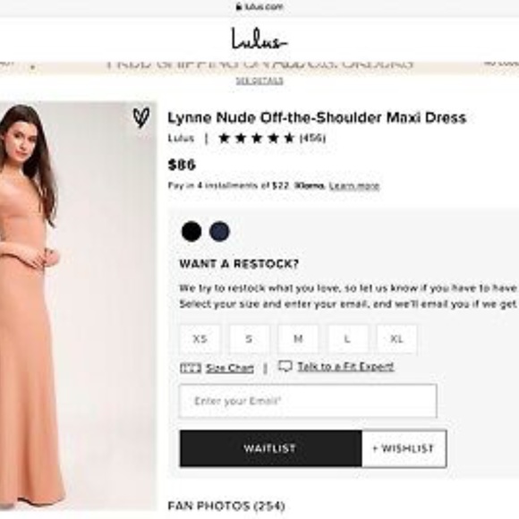 Brand new with tags Lulus Nude mermaid dress - Picture 5 of 5